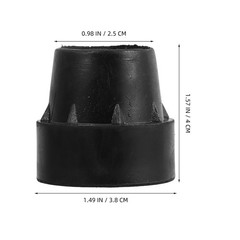 8Pcs Black Rubber Leg Caps for Trampoline Tube Legs Noise Reduction Design