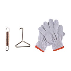 14/24pcs 5.5″ 7″ 6.5″ Trampoline Springs Heavy Steel Replacement Kit+Hook+gloves