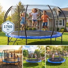 600-1760LBS Weight Capacity Outdoor Recreational for Kids Adult Trampoline 14FT