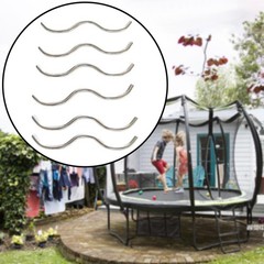 6 Pieces W Shaped Trampoline Hook W Hooks High Strength Trampoline Triangle