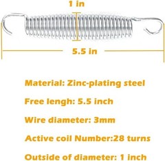 Upgrade Your Bounce with 5.5-Inch Replacement Trampoline Springs – 1/2/5 PCS
