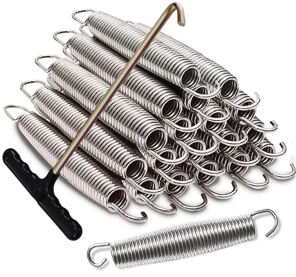 Eurmax USA 20 Pack Trampoline Springs Premium Galvanized Stainless Steel 7 inch