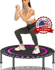 Trampolín de ejercicio para un rebote silencioso y seguro, [40 pulgadas] NEW US