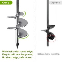 24” Ground Anchors Screw in – Heavy Duty Trampoline Anchors – Shed Anchor Kit –