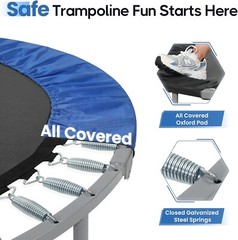 Portable 40″/48″ Mini Trampoline with Adjustable Bar – Perfect for Home Gym