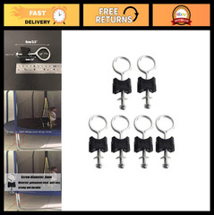 Trampoline Screws Set – 6mm Round Screws for Large Trampolines – 6 Pack Accessor