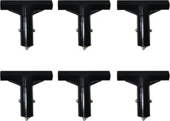 Trampoline Pole Covers T-Tube Connector Trampoline Black Plastic T-Connector
