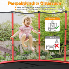 Ø165cm garden trampoline with safety net trampoline up to 135kg load capacity