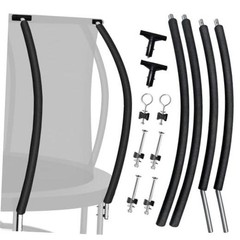 2 Sets Trampoline Curved Pole Replacement, Universal Curved Enclosure Pole for