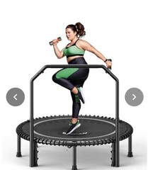 40” Mini Rebounder Trampoline for Adults Handle Bar Quiet & Stable EXCELLENT