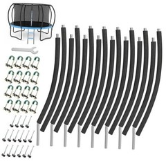 Trampoline Poles Replacement, Fit for 8-ft Frame, Universal Curved Enclosure 16