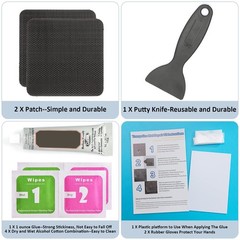 Trampoline Patch Repair Kit 4″X 4″ Square On Patches | Repair Trampoline Mat …