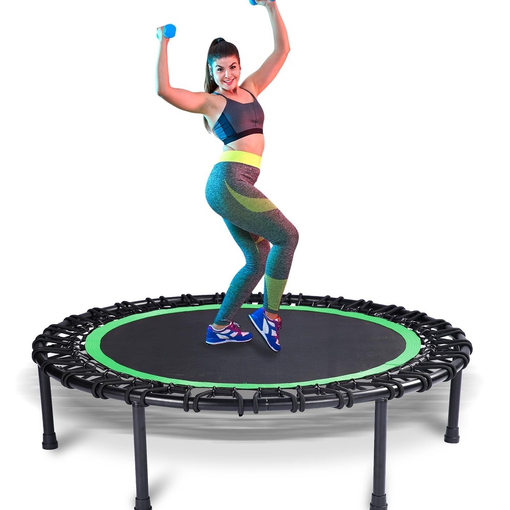 Rebounder Trampoline for Adults,40 inch Mini Trampoline, Bungee Rebounder Exerci