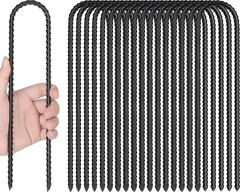 Heavy Duty U Shaped Trampoline Stakes 16 Pack 12 Inch Galvanized Steel