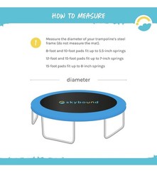 16 ft – SkyBound Trampoline Safety Pads Spring Cover frame, Blue
