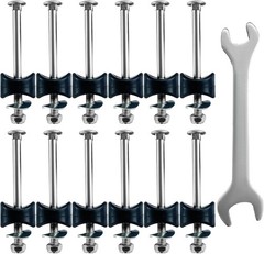 Trampoline Screws Bolts, 12 Pc, M8 x 92 mm, ABS Galvanized Steel, Wrench