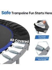 BCAN Trampoline for Fitness Rebounder & Adjustable Foam Handle – 330 Lbs
