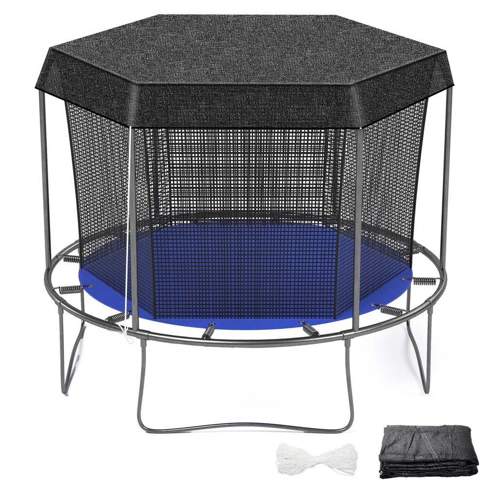 Trampoline Cover Round 6 Holes Black Sunshade Tent Top Cover Sunblock Shade C…