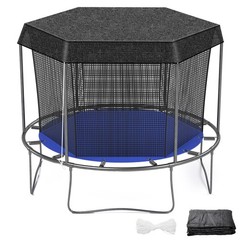Trampoline Cover Round 6 Holes Black Sunshade Tent Top Cover Sunblock Shade C…