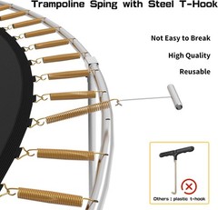 20-Pack 5.5″ Replacement Trampoline Springs & T-Hooks Included