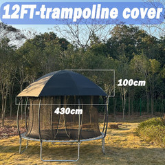 12FT Dome Trampoline Canopy Cover for Backyard Trampolines, 600D Heavy-Duty Wate
