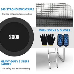 Kids Outdoor Trampoline with Net 400lbs Heavy Duty Gymnastics Set ASTM Approved