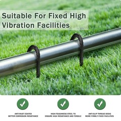 Trampoline Ground Wind Stakes Anchors High Wind Heavy Duty, 8 Pack 12 Inch U-…
