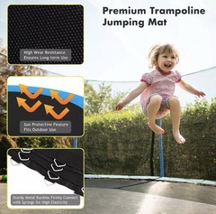 Costway Replacement Trampoline Mat Fit 14ft Frame w/80 V-Hooks Using 5.5″ Spring
