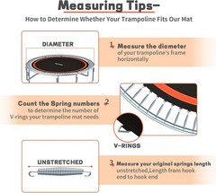 Trampoline Replacement Mat Fits 14Ft Frame, With 88 Rings & 150.8″Diameter