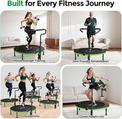 Versatile 40-Inch Rebounder Trampoline for Adults – Burn 250 Calories in 10 Mins