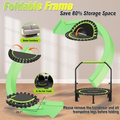 Foldable Mini Trampoline, 40″ Rebounder Trampoline for Adults & Kids – 450 lbs