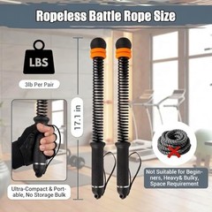 Black Adjustable Resistance Cordless Weighted Battle Rope