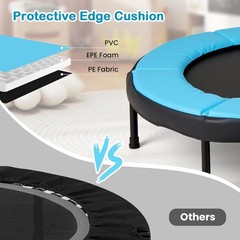 Rebounder Trampoline Adult 40″ Mini Fitness Trampoline W/ Detachable Handle