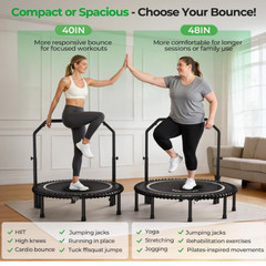 Trampolin para ejercicio fitness de 48″ adultos y ninos niños plegable brincolin
