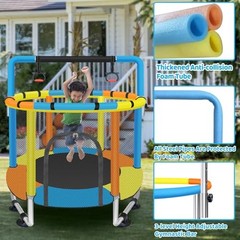 Toddler Trampoline Ages 1 8 55 Inch Enclosure Gymnastics Bar Indoor