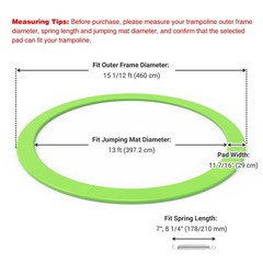 Yescom 15 Ft Universal Replacement Round Trampoline Safety Pad PVC EPE Foam
