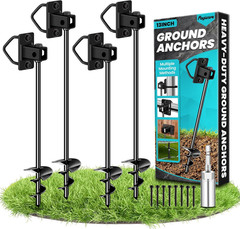 Heavy-Duty Screw-In Ground Anchors for Trampolines and Outdoor Structures