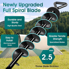 Ground Anchors Screw In, Trampoline Anchors Heavy Duty for High Wind