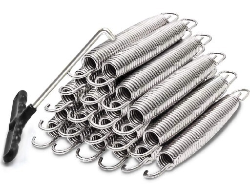 |40 Pack| 7″ Silver Trampoline Spring Galvanized Steel with Free T-H