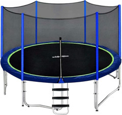 1800LBS Capacity No-Gap Design 16 15 14 12FT Trampoline with Safety Enclosure Ne