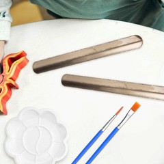 40 Pcs Hoop Steel Piece Child Kids Wristband Blank Slap Bracelets