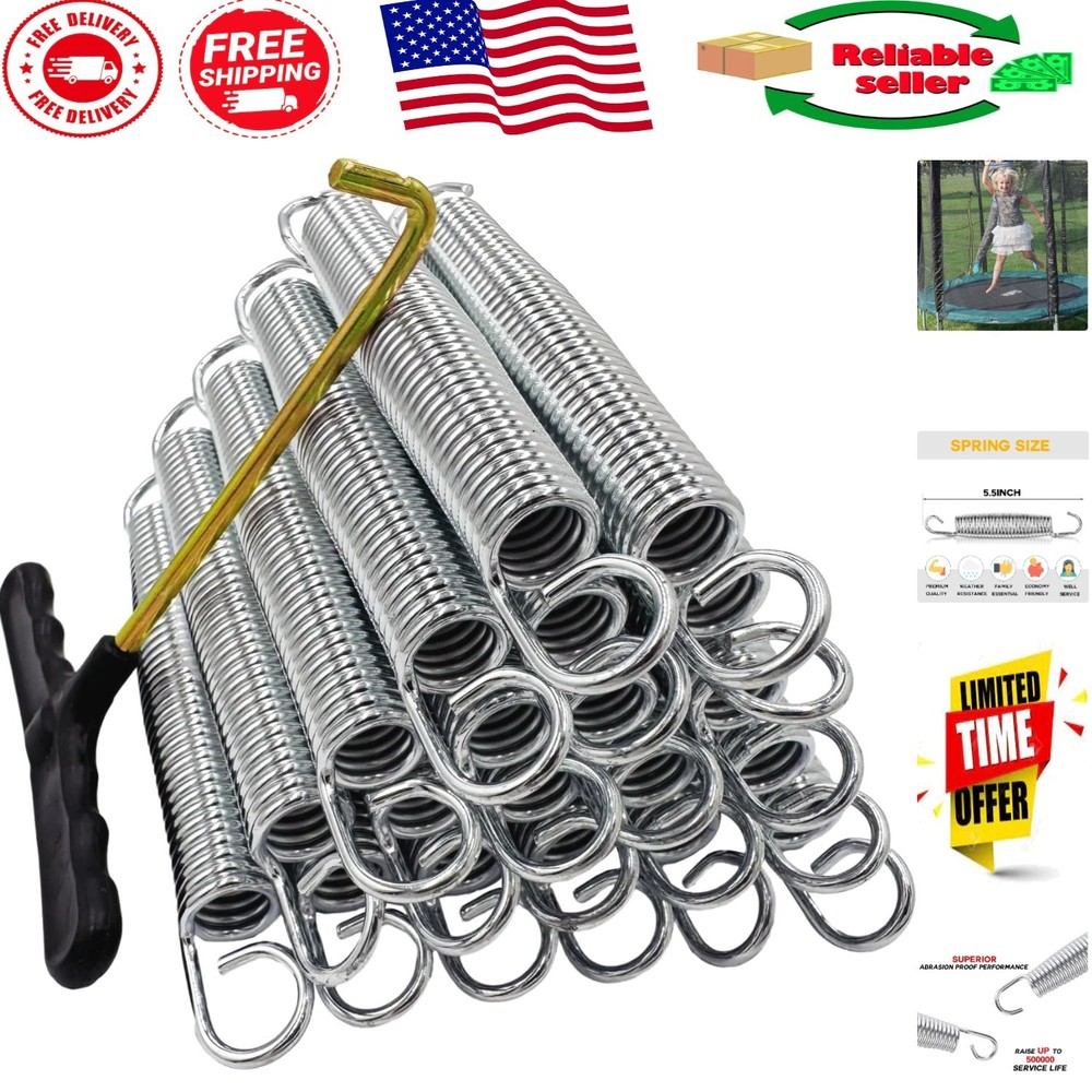 Easy Install 20 Pcs Heavy Duty Trampoline Springs – 5.5 Inch Quality