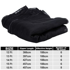 12/13/14/15Ft Trampoline Enclosure Net Outdoor Fitness Equipment Accessory US