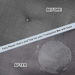 4” Round Trampoline Mat Repair Patches – 2-Piece Kit for Safe Seamless Repairs