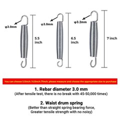 24pcs Trampoline Springs 5.5 inch, Heavy Duty Stainless Steel Springs Include…