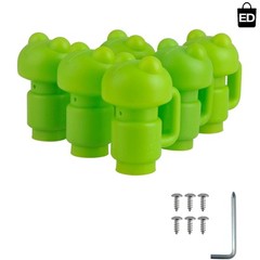 Durable Plastic Trampoline Pole Caps – 1.26″ Diameter Enclosure, 6 Pack, Green