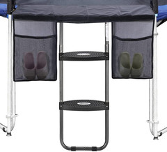 Trampoline Ladder, 2 Steps with Wide Steps, Trampoline Storage Bag, Universal Ho