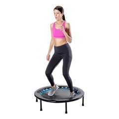 36″ Circuit Trainer Trampoline W/ Monitor Outdoor/Indoor Fitness Exercise Home