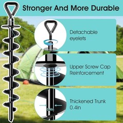 Ground Anchors Screw In Payivsve, Heavy Duty Ground Trampoline Stakes High Wind