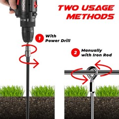 15″ Ground Anchors Screw-in – Heavy Duty for High Winds – Ground Stakes – Earth